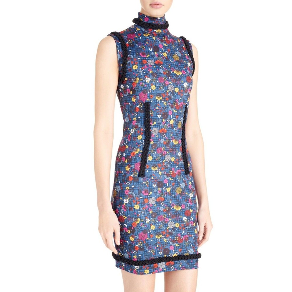 Kenzo Tanami Flower Bleu Canard Dress